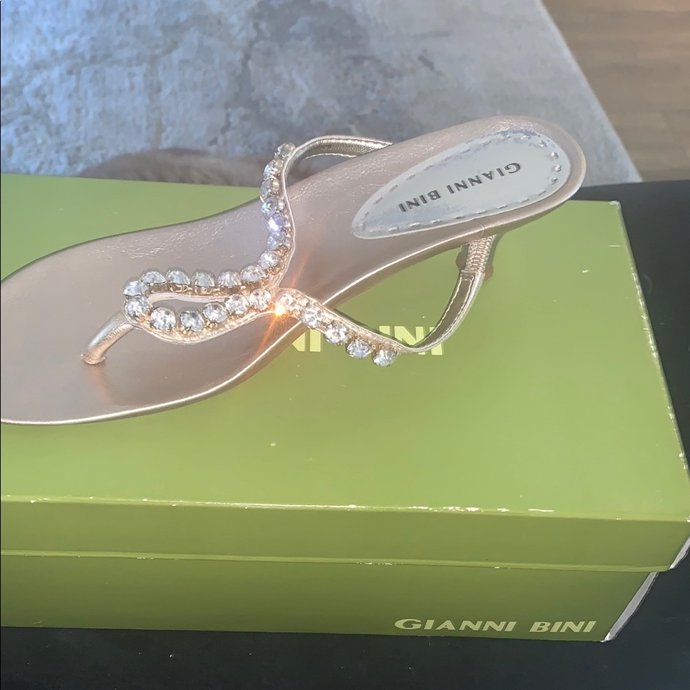 Gianni Bini Women's Rhinestone Sandals with micro heel - Gold Fusion